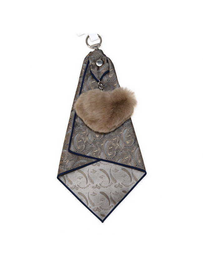 Key ring - foulard and synthetic fur...