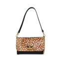 Borsa a spalla donna in pelle e cavallino con tracolla - AG16818