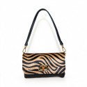 Woman leather & fur shoulder bag - AG16818