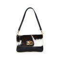 Borsa a spalla donna in pelle e cavallino con tracolla - AG16818