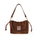 Leather shoulder bag with shoulder strap - LG32835F