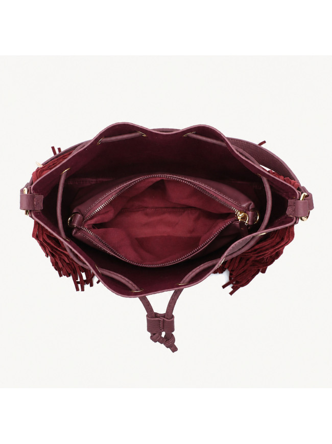 Borsa secchiello a spalla donna in...