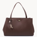 Borsa donna a spalla in similpelle con tracolla - 52194