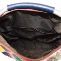 Leather shoulder bag with patchwork - 1079