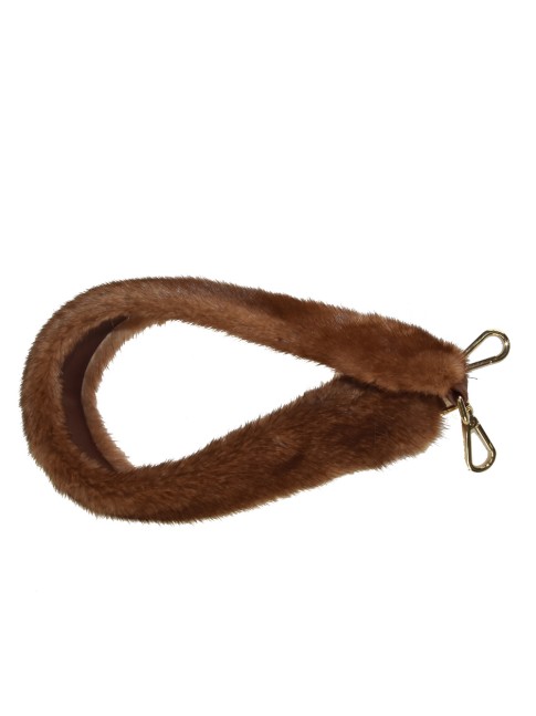 Mink leather strap for bag...