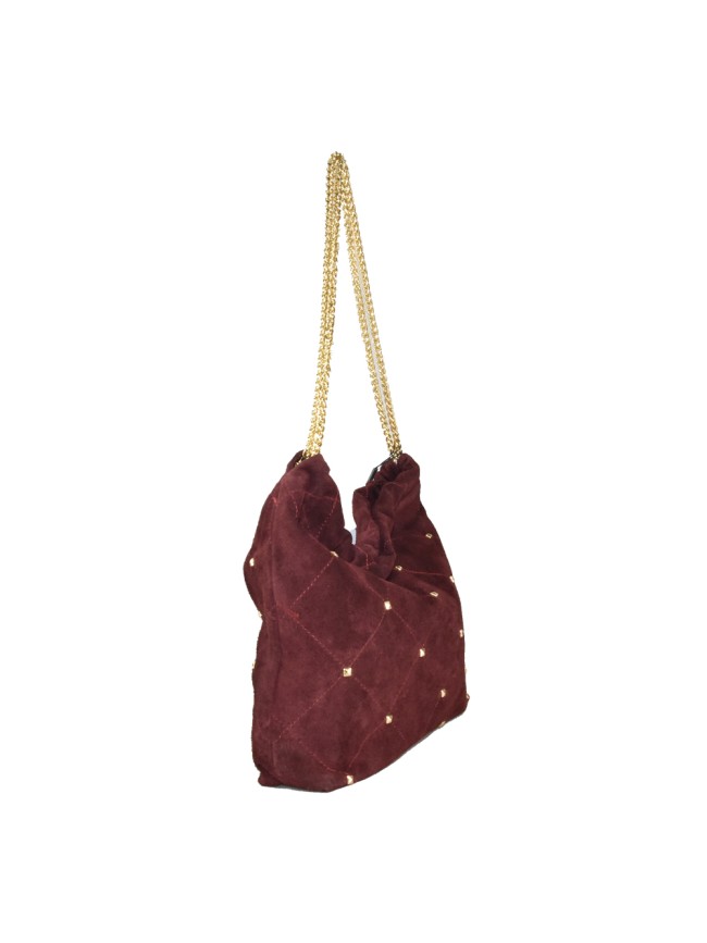 Woman leather bag with shoulder chain...