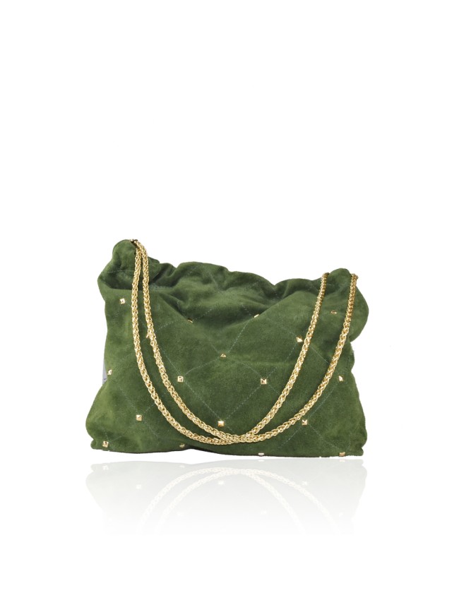 Woman leather bag with shoulder chain...