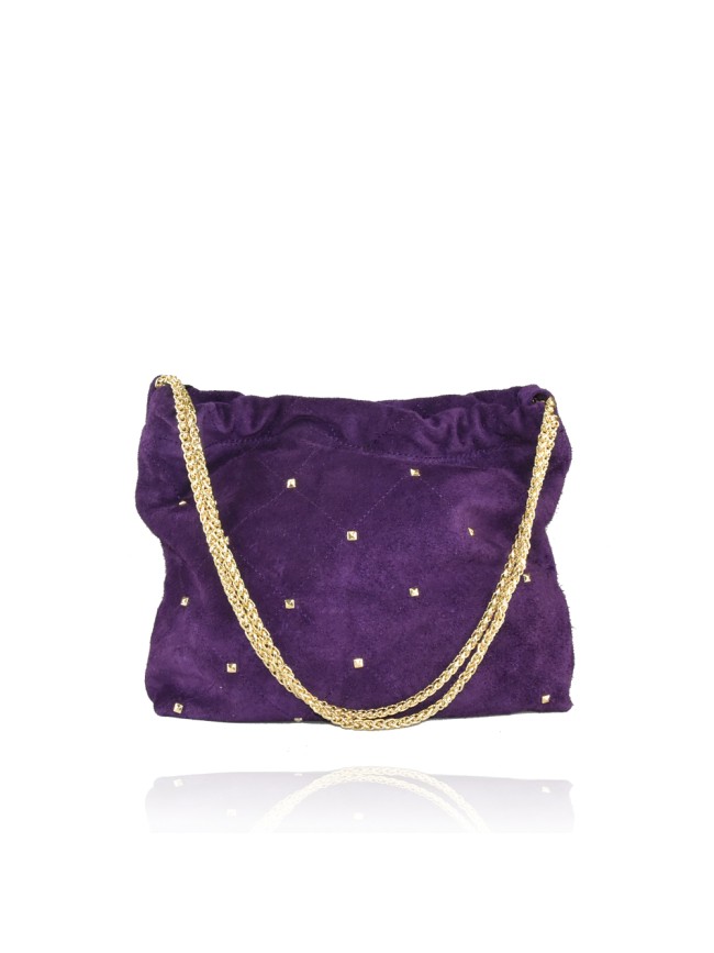 Woman leather bag with shoulder chain...