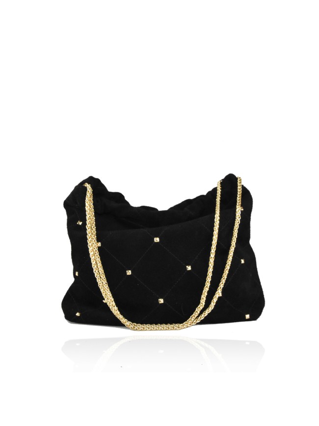 Woman leather bag with shoulder chain...