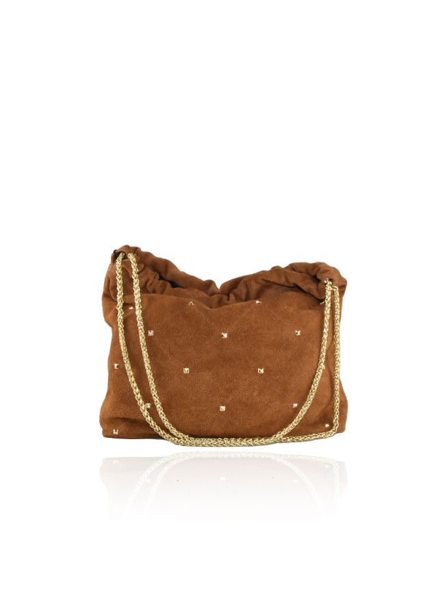 Woman leather bag with shoulder chain...