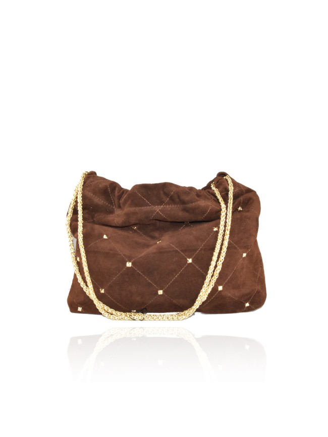 Woman leather bag with shoulder chain...