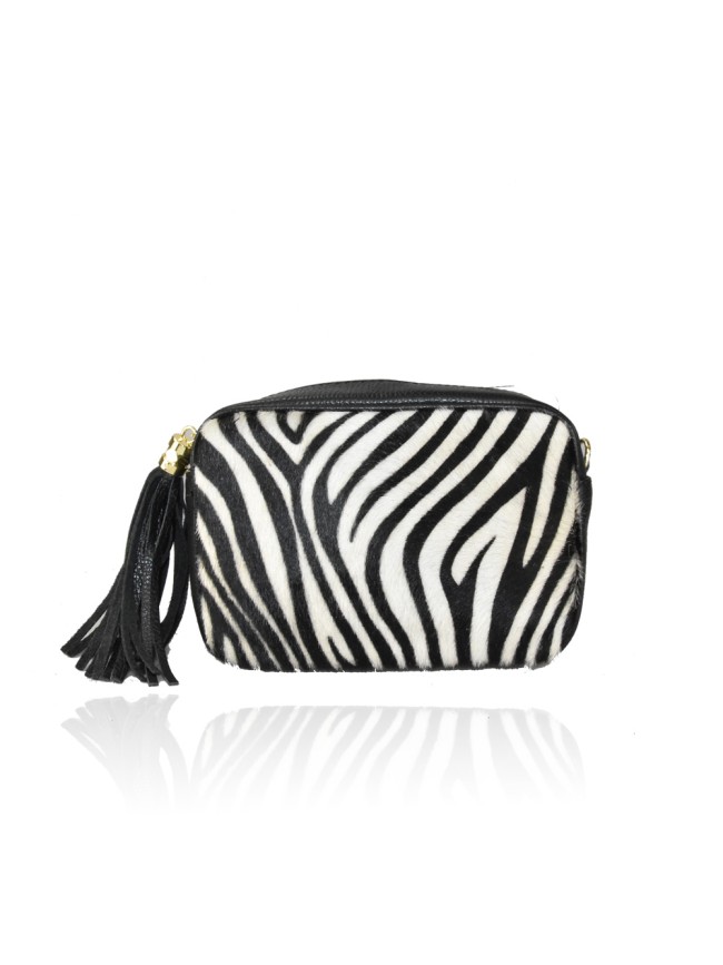 Woman fur leather shoulder bag - CV19821