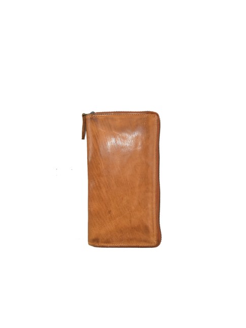 Woman washed leather wallet...