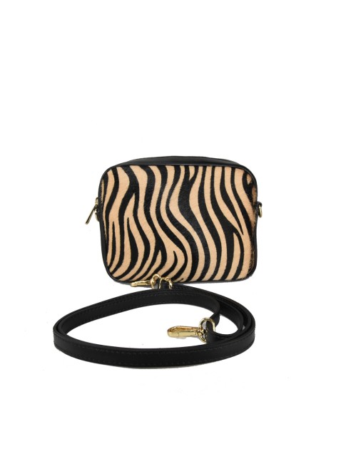 Woman fur leather shoulder...