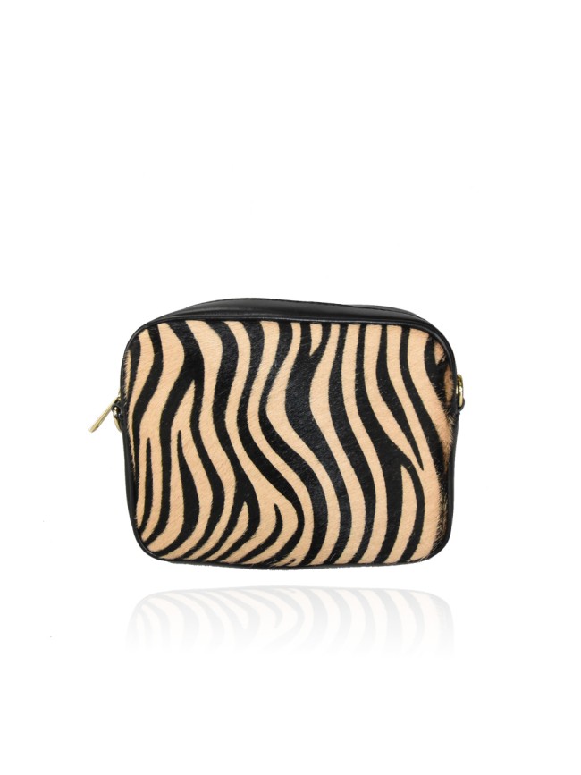 Woman fur leather shoulder bag - CV19821