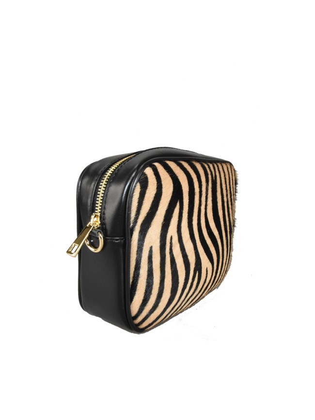 Woman fur leather shoulder bag - CV19821