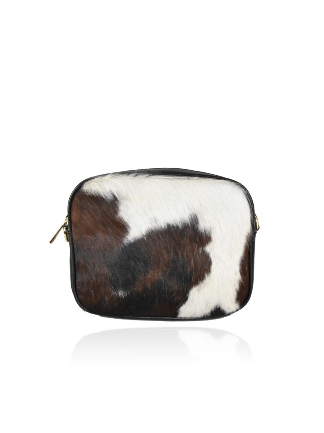 Woman fur leather shoulder bag - CV19821