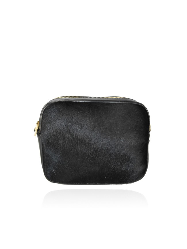 Woman fur leather shoulder bag - CV19821