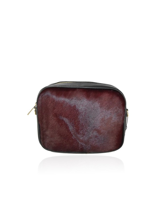Woman fur leather shoulder bag - CV19821