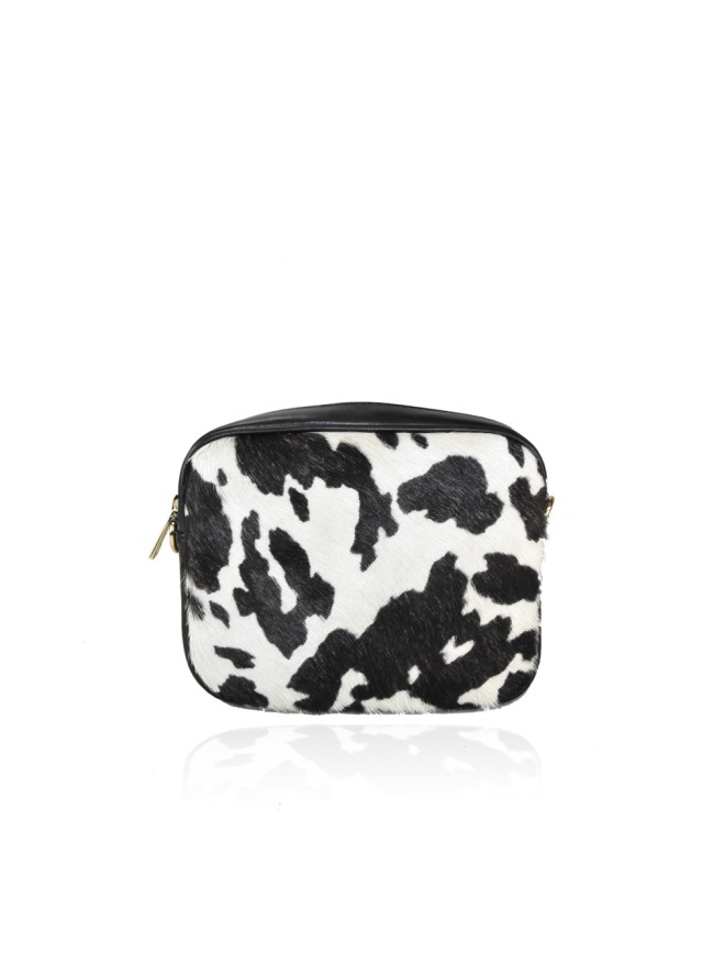 Woman fur leather shoulder bag - CV19821