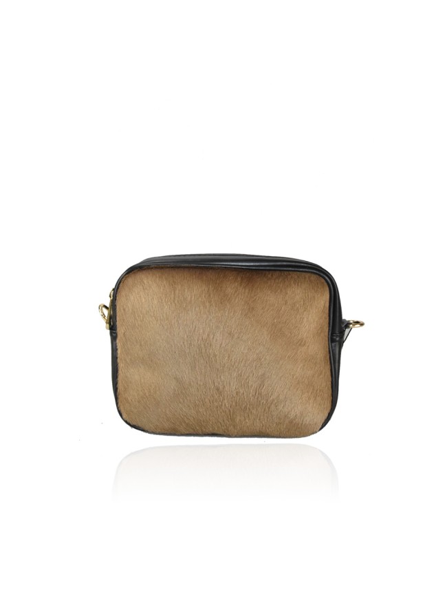Woman fur leather shoulder bag - CV19821