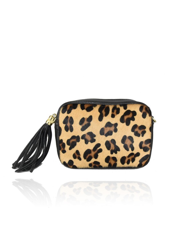 Woman fur leather shoulder bag - CV19821