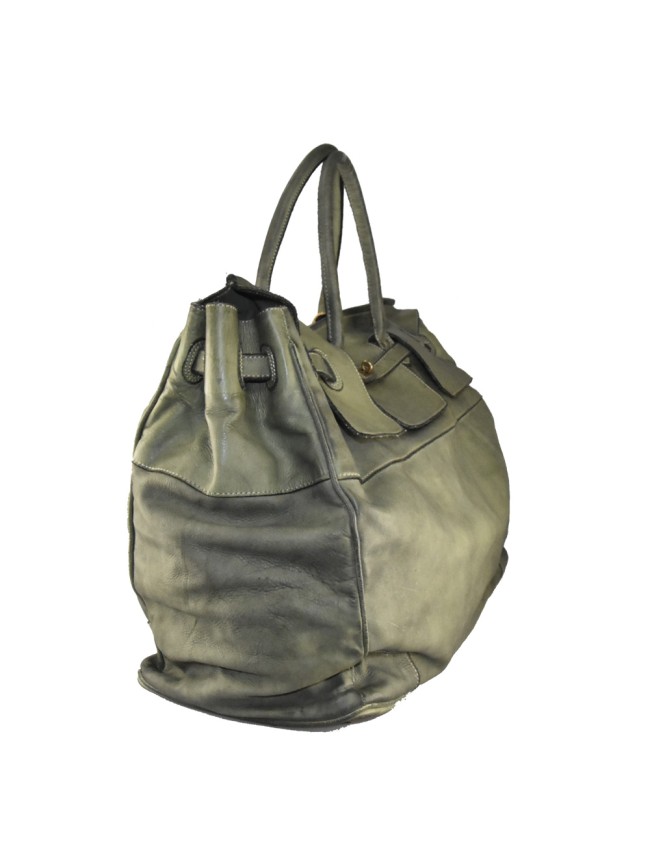 Unisex vintage leather travel bag -...