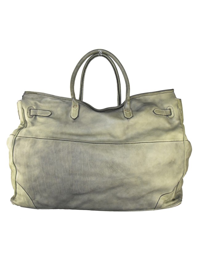 Unisex vintage leather travel bag -...