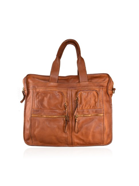 Unisex washed leather hand...