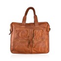 Unisex washed leather hand bag - YB75883