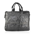Unisex washed leather hand bag - YB75883