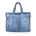 Unisex washed leather hand bag - YB75883