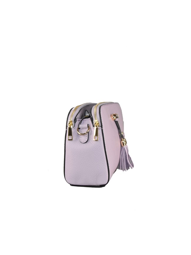 Leather bag with shoulder strap -...