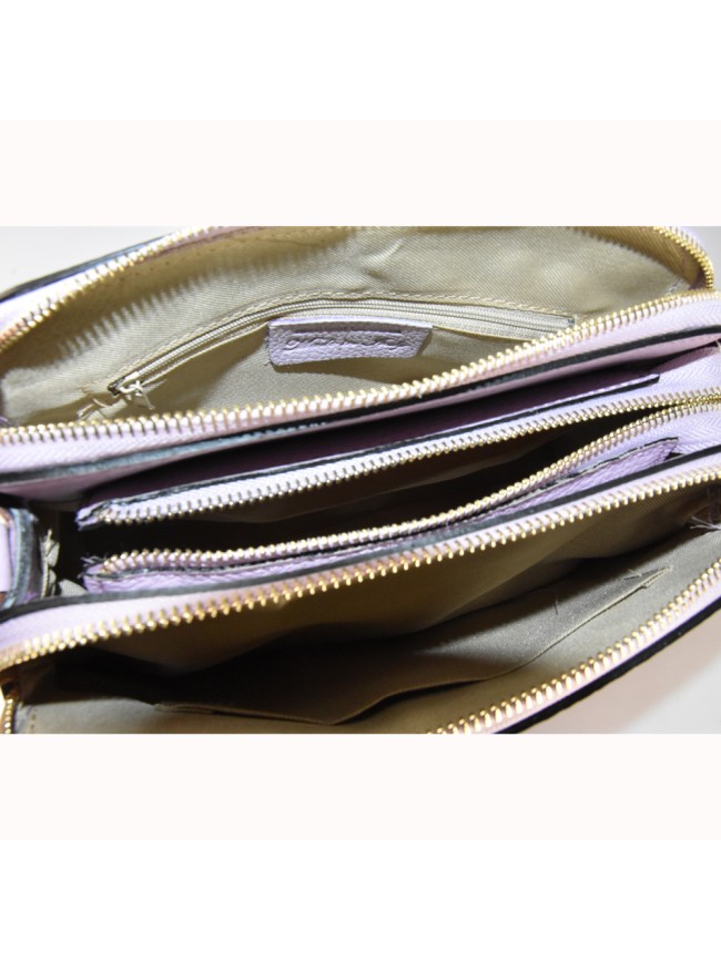 Leather bag with shoulder strap -...