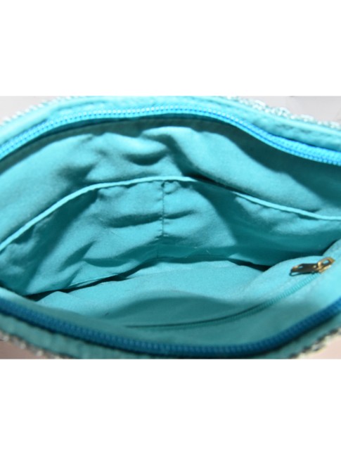 Textile leather pochette -... 2